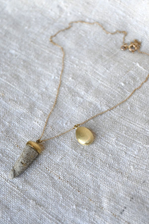 Pebble & Gold Stone Necklace