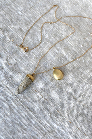 Pebble & Gold Stone Necklace