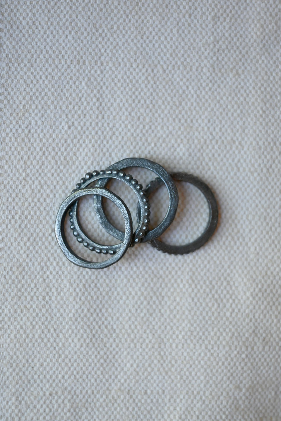CP Ring Set Oxidized Silver