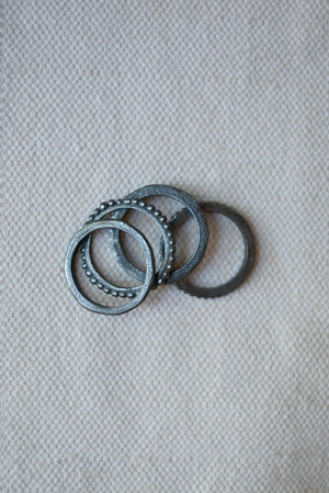 CP Ring Set Oxidized Silver