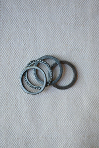 CP Ring Set Oxidized Silver