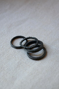 CP Ring Set Oxidized Silver