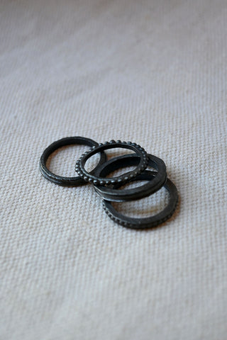CP Ring Set Oxidized Silver
