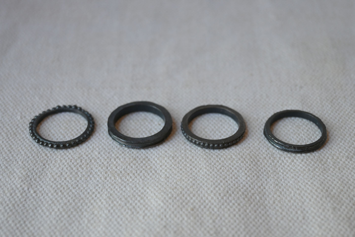 CP Ring Set Oxidized Silver