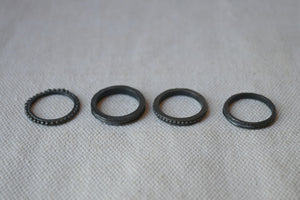 CP Ring Set Oxidized Silver