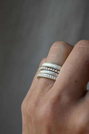 CP Ring Set White Silver