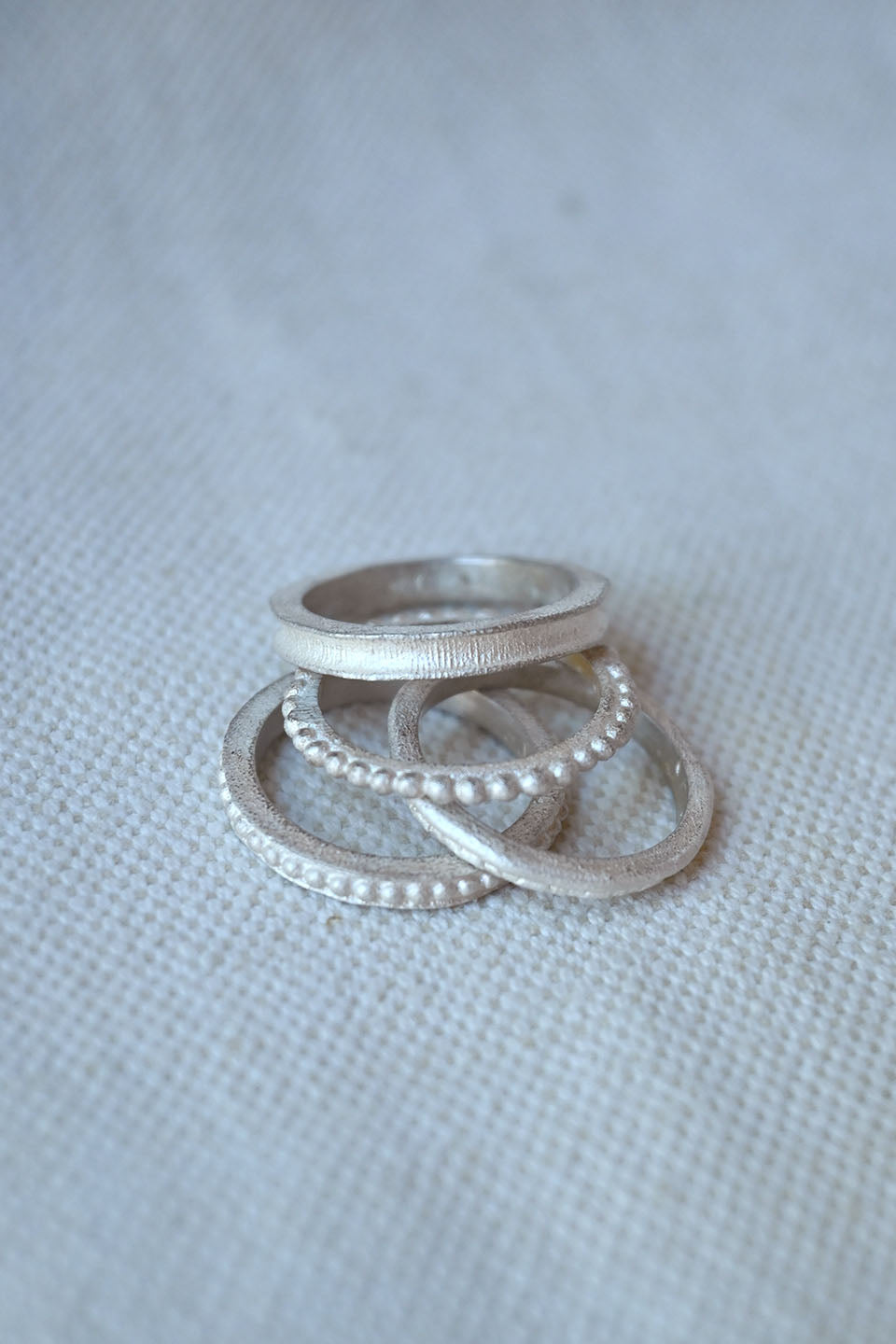 CP Ring Set White Silver
