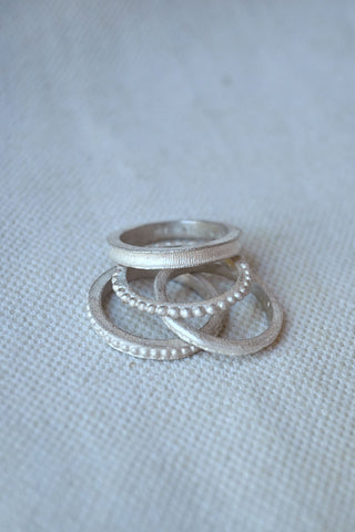 CP Ring Set White Silver