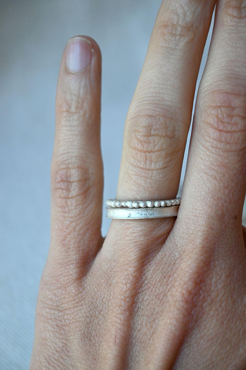 CP Ring Set White Silver