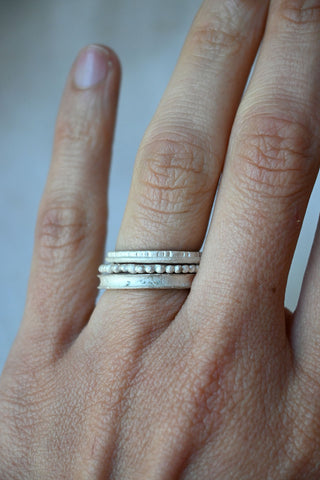 CP Ring Set White Silver