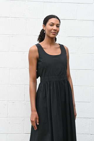Back Tie Dress Black