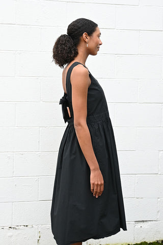 Back Tie Dress Black