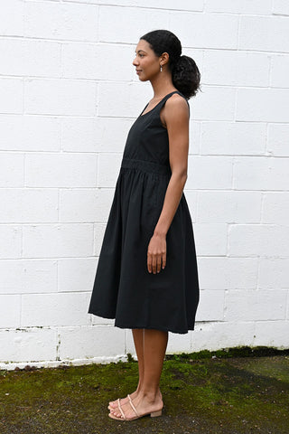 Back Tie Dress Black