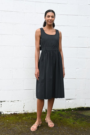 Back Tie Dress Black