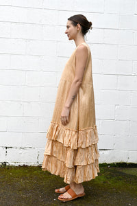 Champagne Melon Ruffle Dress