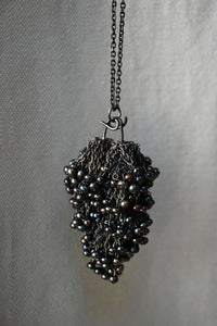 Caviar Nest Oxidized Silver