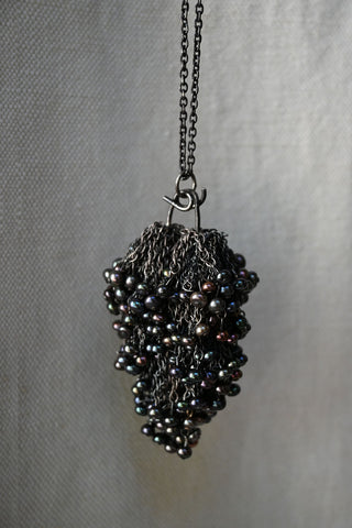 Caviar Nest Oxidized Silver