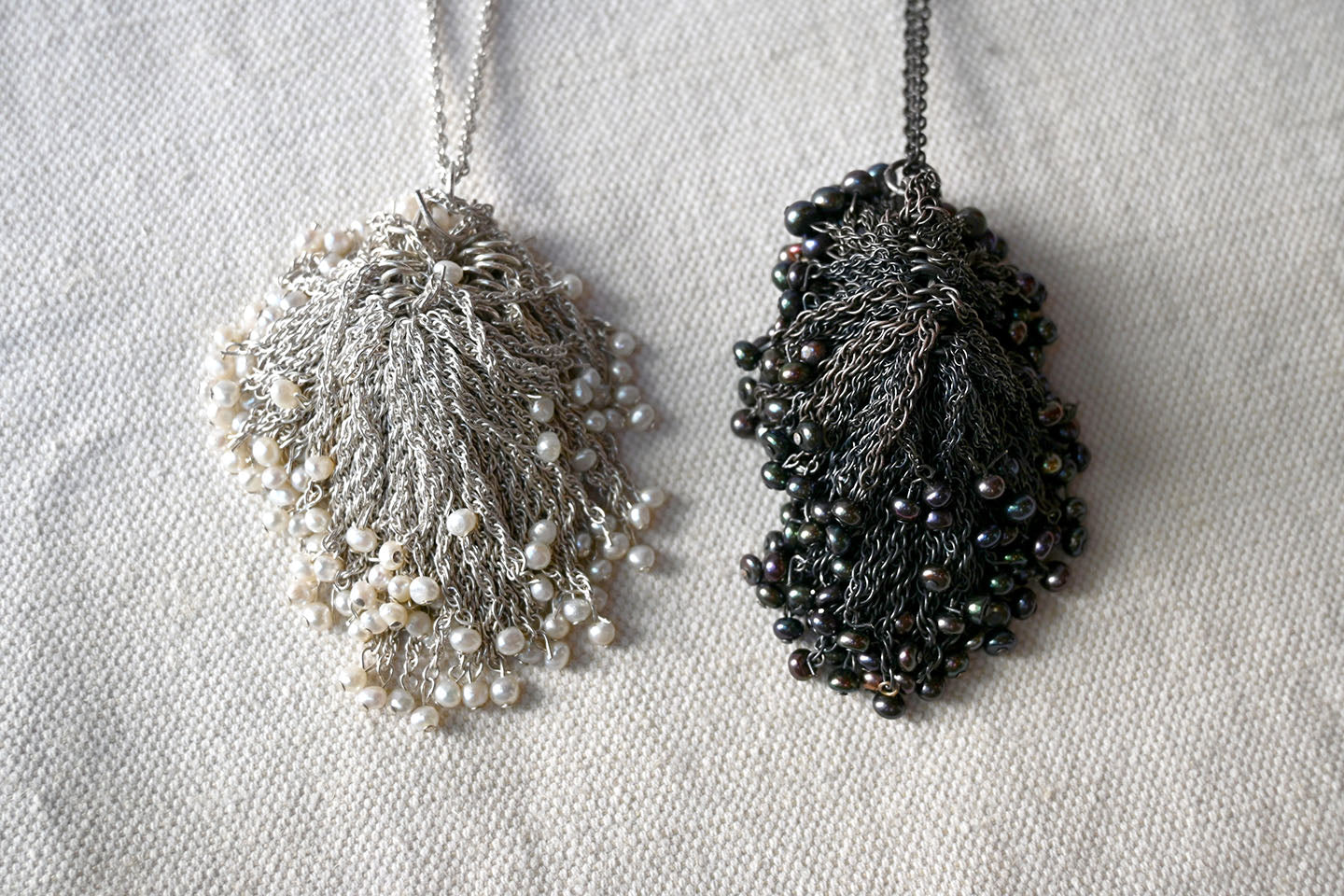 Caviar Nest Oxidized Silver