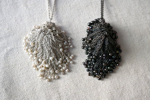 Caviar Nest Oxidized Silver