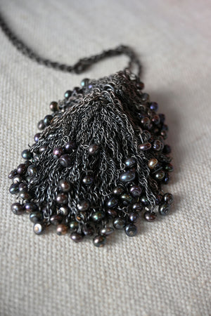 Caviar Nest Oxidized Silver