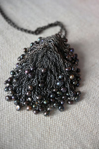 Caviar Nest Oxidized Silver