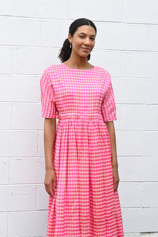 Pink Check Dress