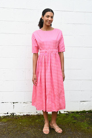 Pink Check Dress