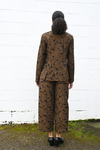 Brown and Black Floral Jacket