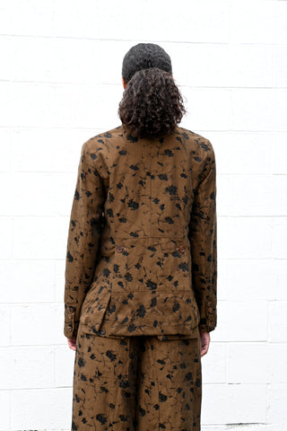 Brown and Black Floral Jacket