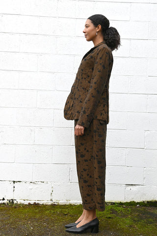 Brown and Black Floral Jacket