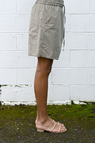 Tissue Cotton Shorts Stone