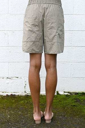 Tissue Cotton Shorts Stone
