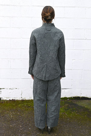 Wrinkled Wide Pants Grey