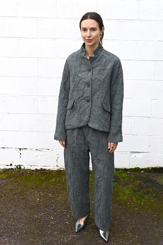 Wrinkled Wide Pants Grey