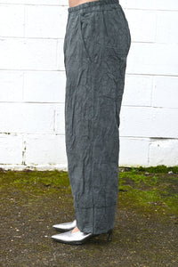 Wrinkled Wide Pants Grey