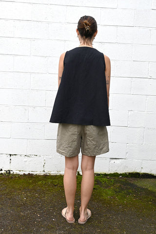 Cotton Canvas Shorts Stone