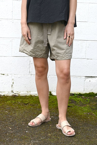 Cotton Canvas Shorts Stone
