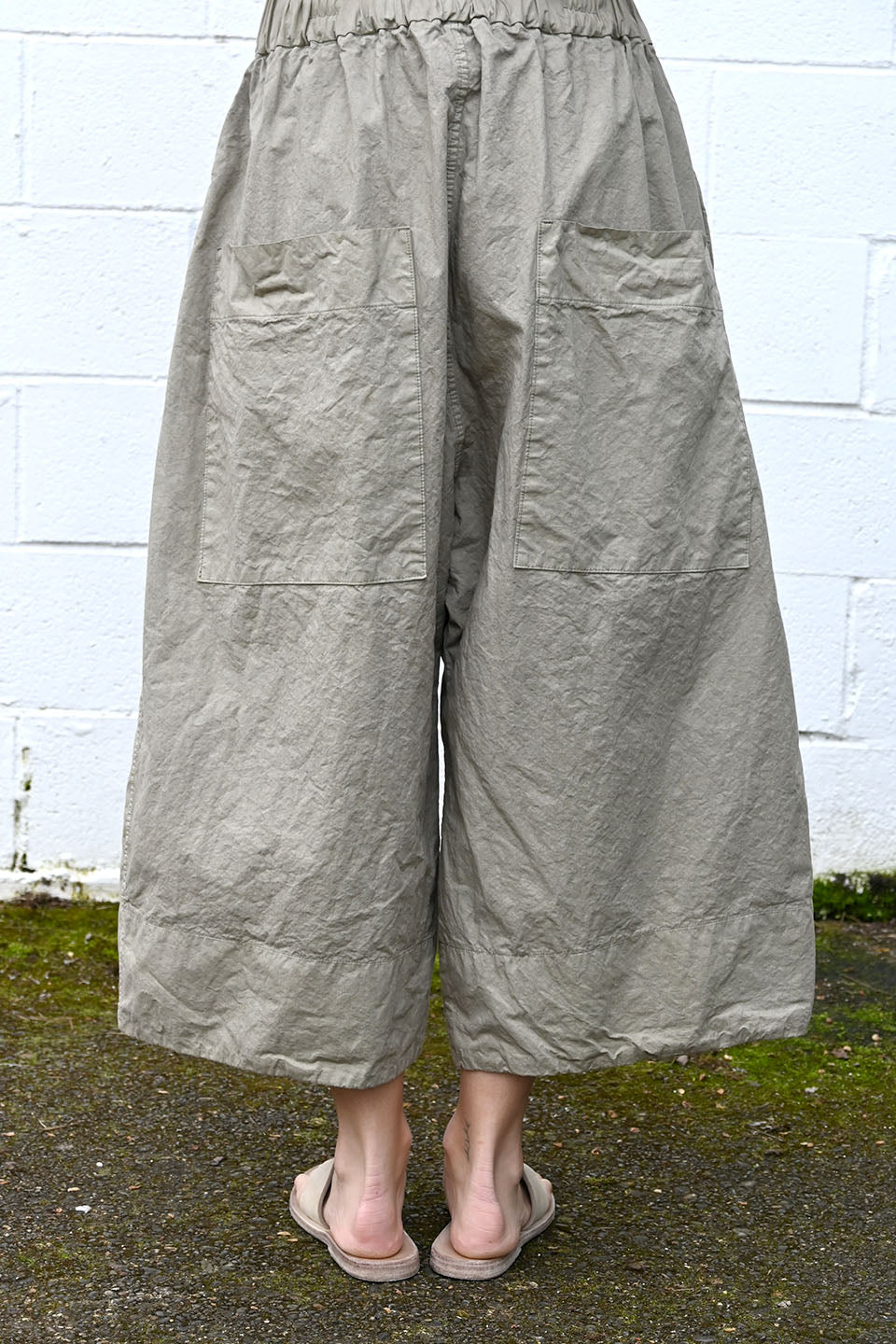 Wide Trousers in Stone
