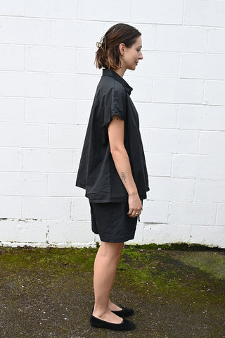 Cotton Canvas Shorts Black