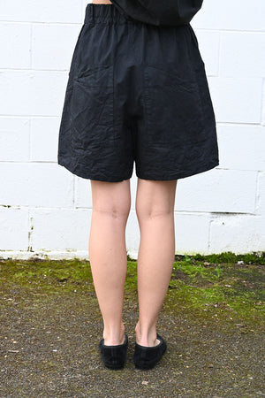 Cotton Canvas Shorts Black