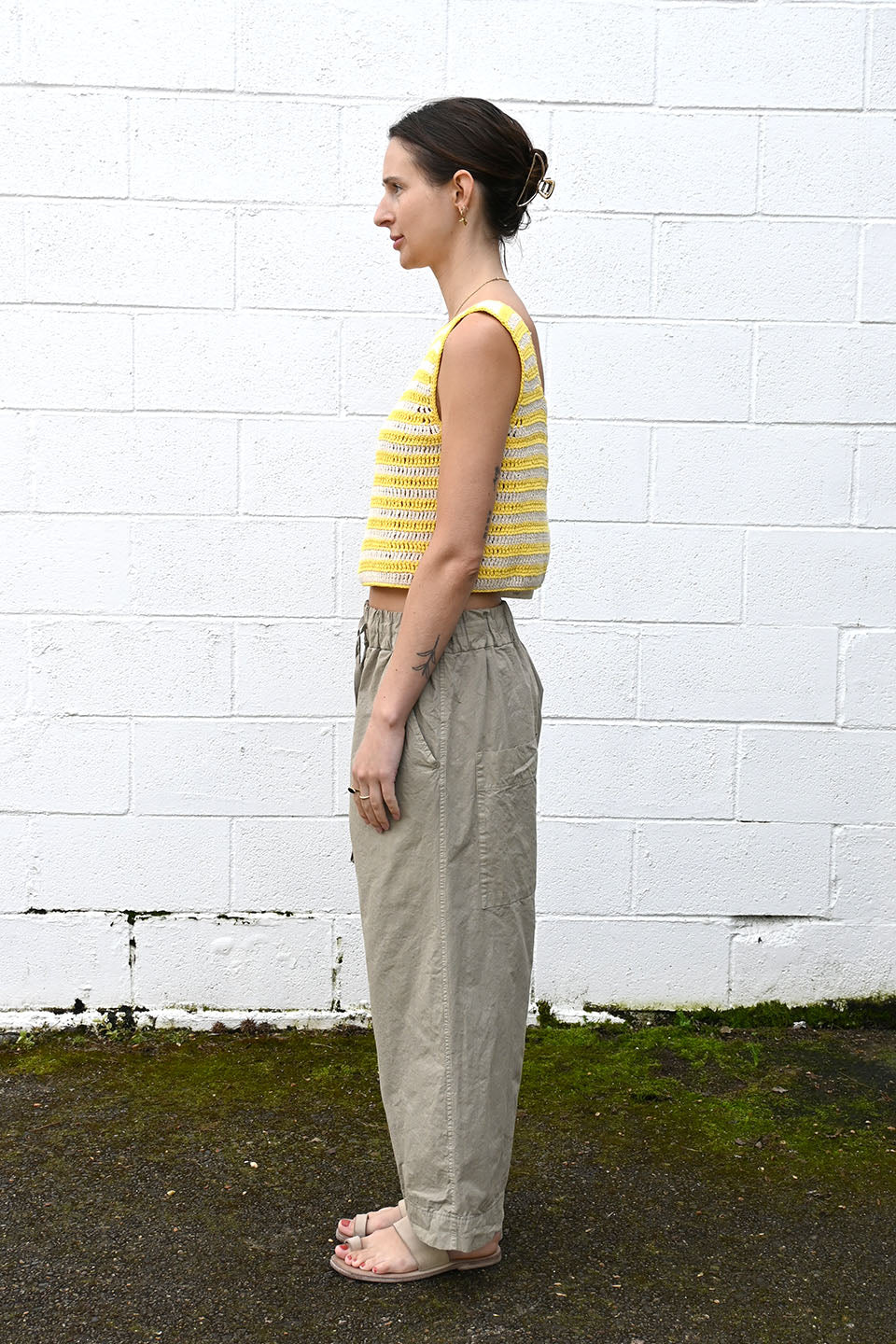 Wide and Short Pants CC Stone