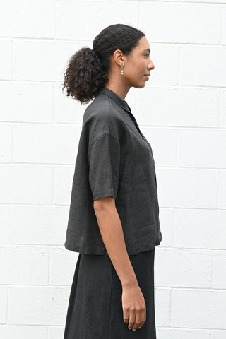 Linen Shirt in Charcoal