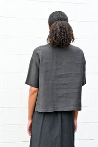 Linen Shirt in Charcoal