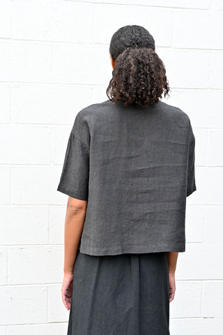 Linen Shirt in Charcoal
