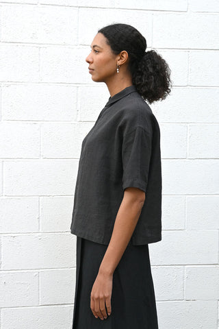 Linen Shirt in Charcoal