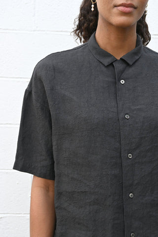 Linen Shirt in Charcoal