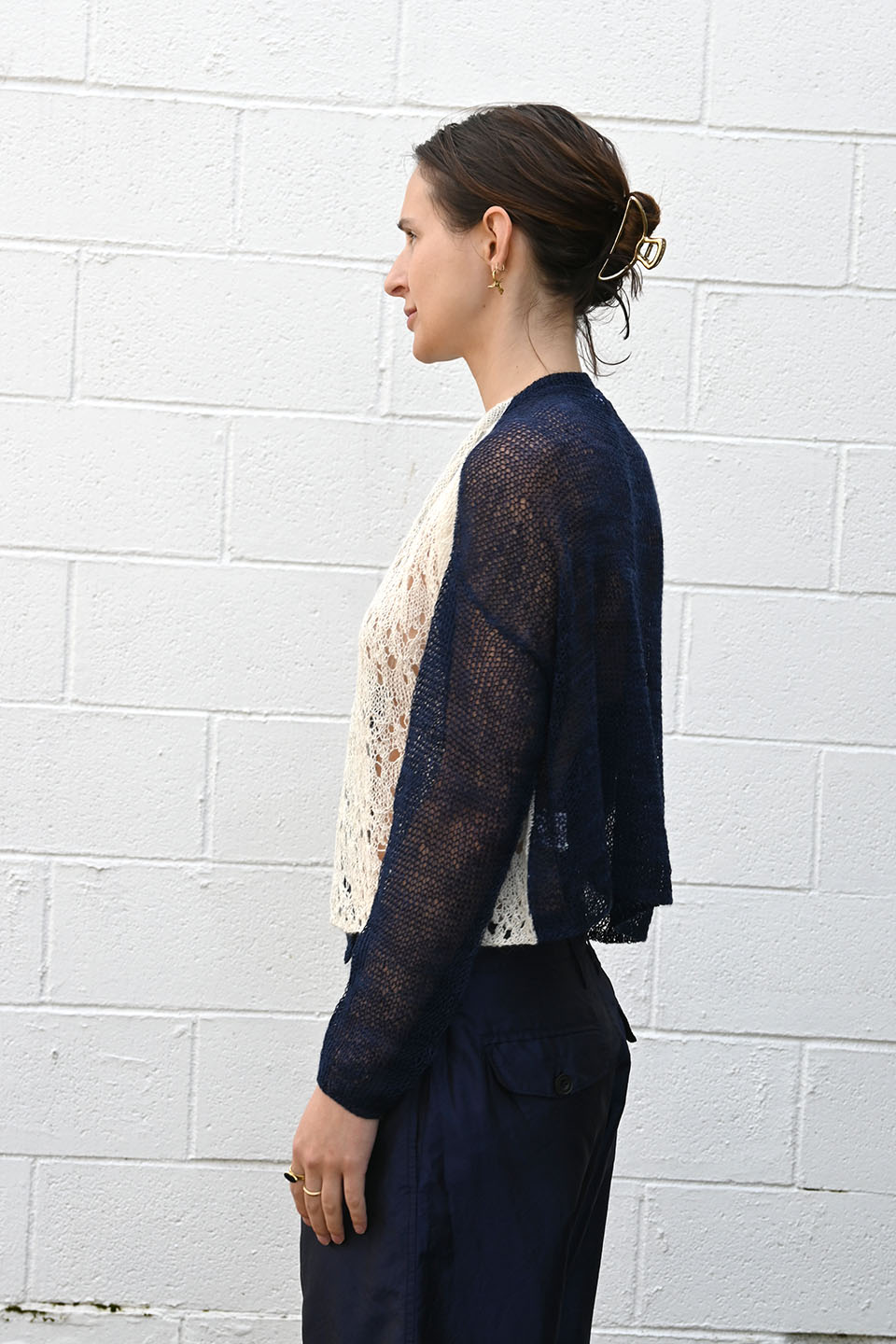 Open Knit Layered Sweater