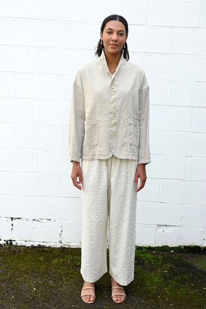 Linen Blend Jacket in Natural