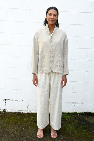 Linen Blend Jacket in Natural