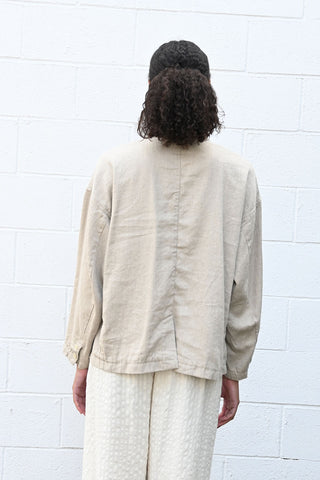 Linen Blend Jacket in Natural